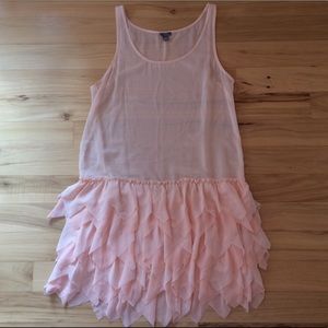 Aerie Pink Layered Mini Dress